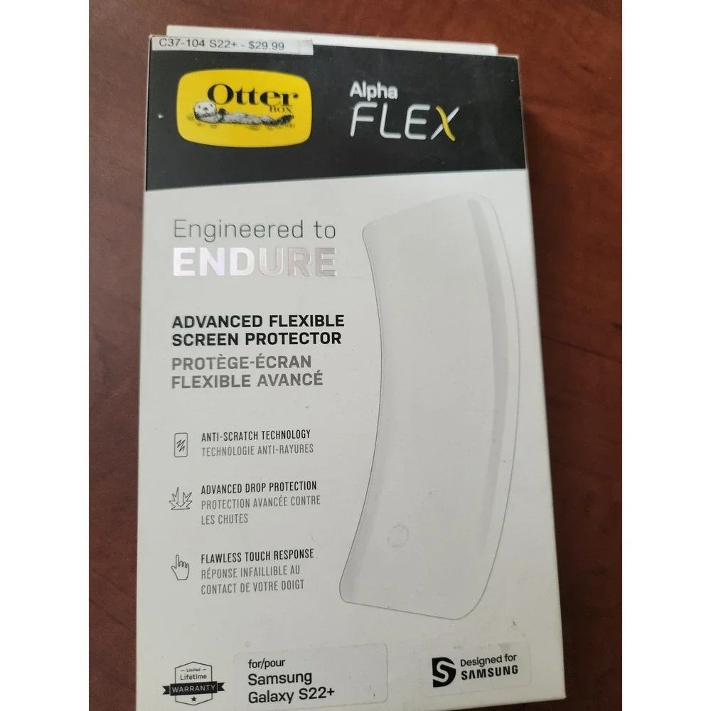 OtterBox Defender Case & Alpha Flex Screen Protector Samsung Galaxy S22+ Black